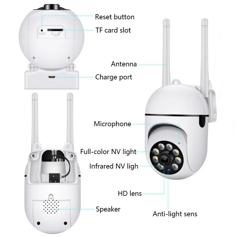 8MP WiFi Security Camera - Smart Home Surveillance with 4X Zoom & Night Vision