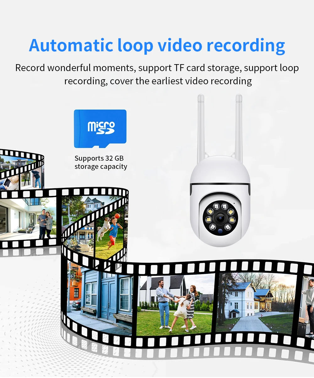 8MP WiFi Security Camera - Smart Home Surveillance with 4X Zoom & Night Vision