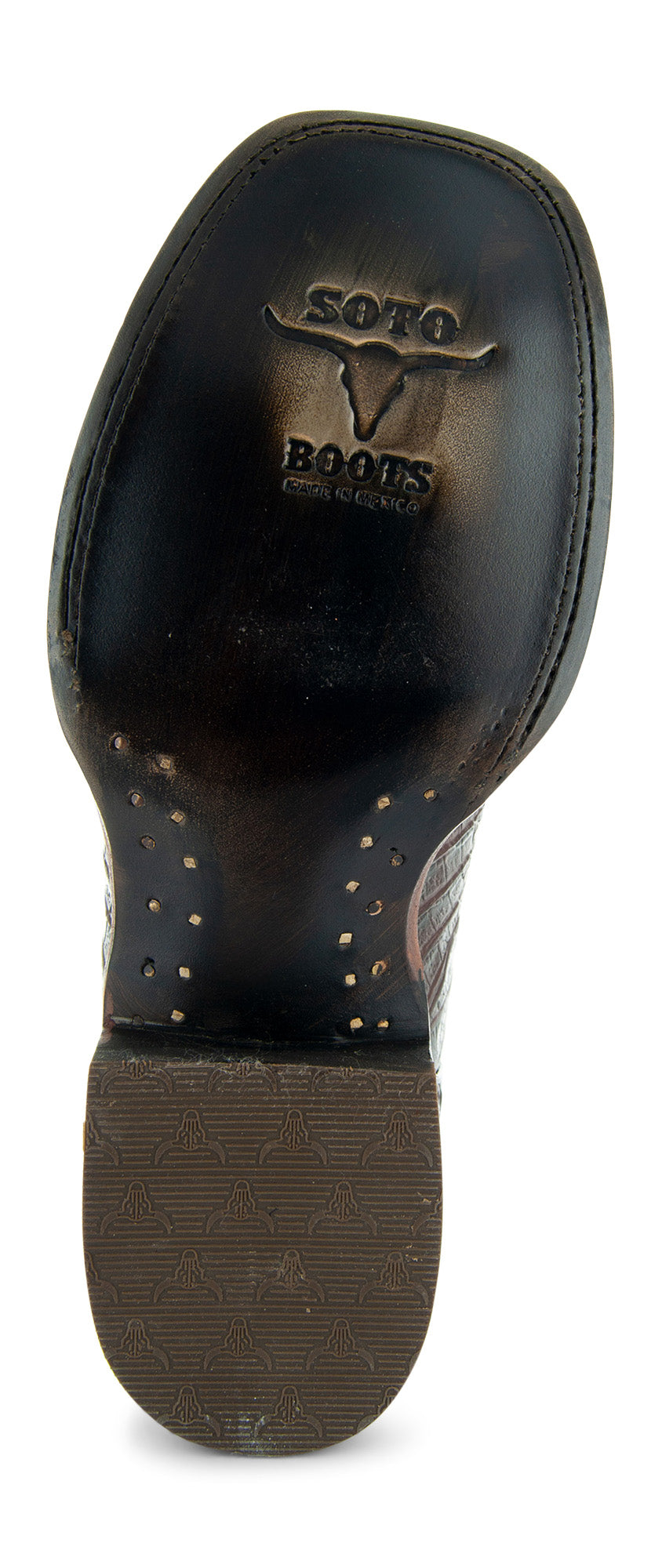 Brown Caiman Belly Print Men's Cowboy Boots H4001