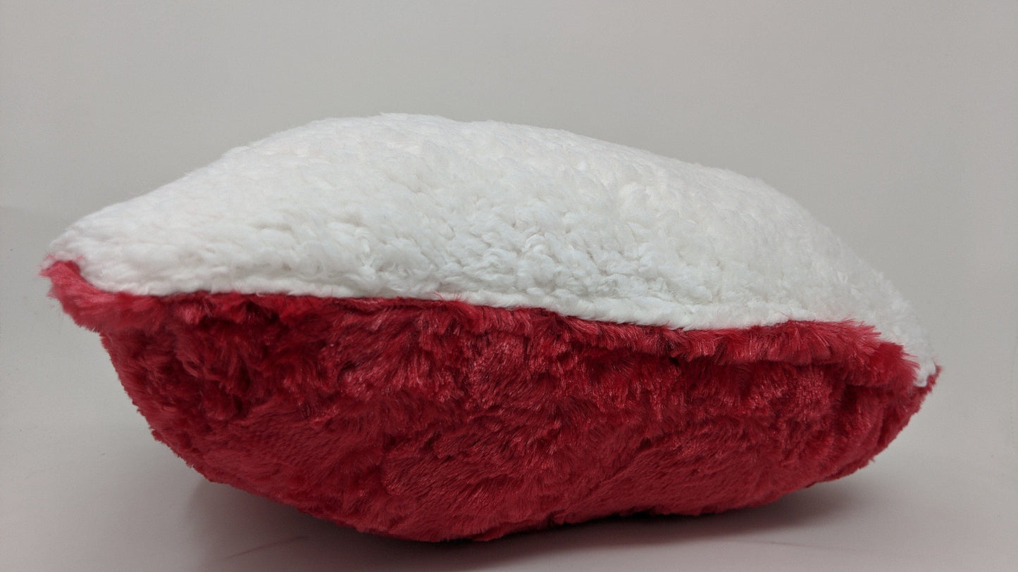 DaDa Bedding Luxury Romantic Valentine Heart Shaped Red Throw Pillow - 16” x 14”