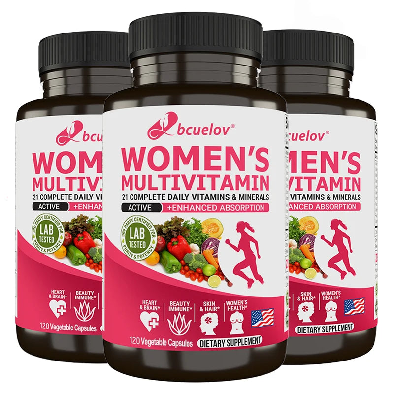 Women's Multivitamin - Overall Health and Immune Support, Bone, Heart, Muscle, Skin Health, Vitamins A, D, C, E, K, B1, B2, B12