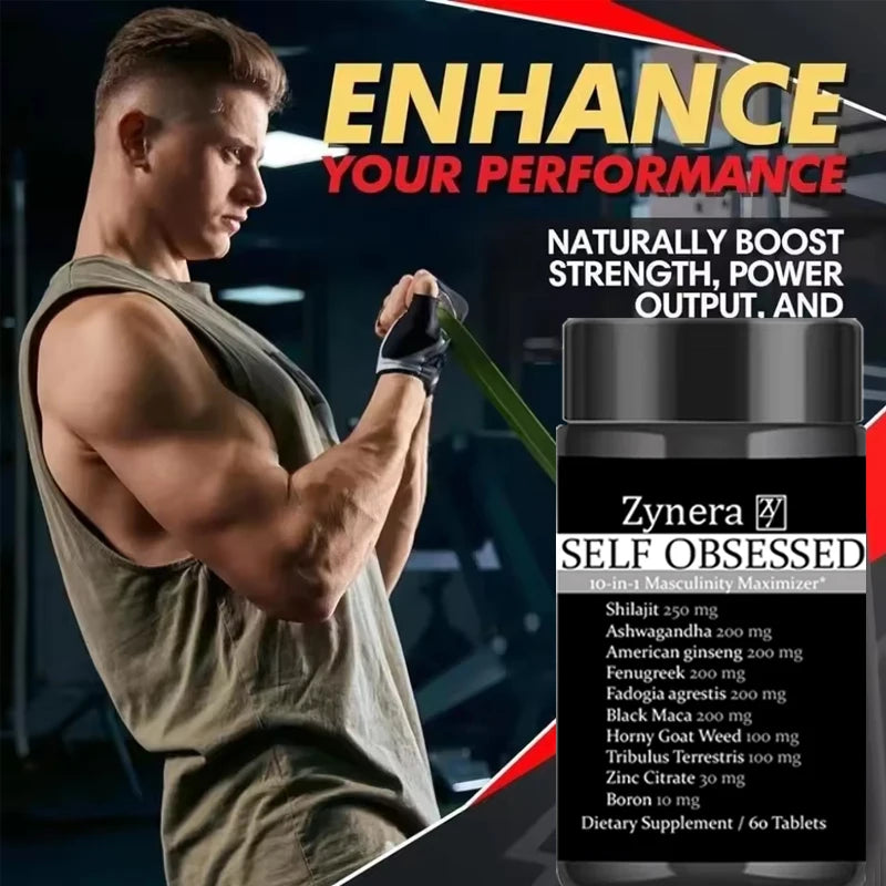Ashwagandha Shilajit Maca Tablet Pen-is  Supplement Anti-oxidation, Immunity,E-rection Capsules for Men
