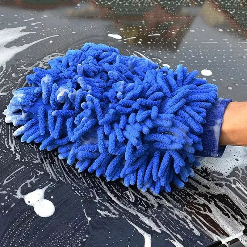 Chenille Plush Gloves for Car Cleaning - Premium Quality