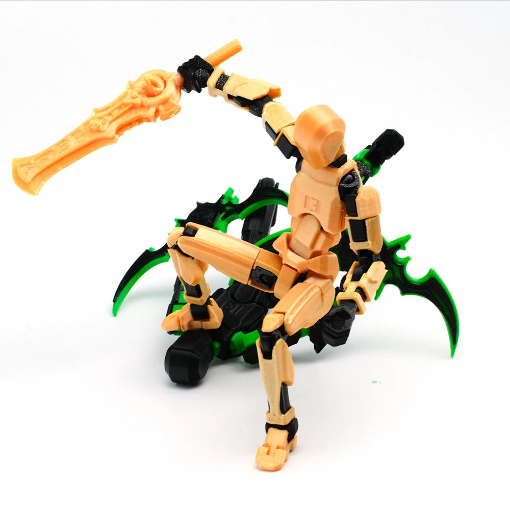 3D Printed Mannequin Dummy 13 Angel Demon Series Action Figures Toys Multi-Jointed Movable Shapeshift Robot Parent-child Games
