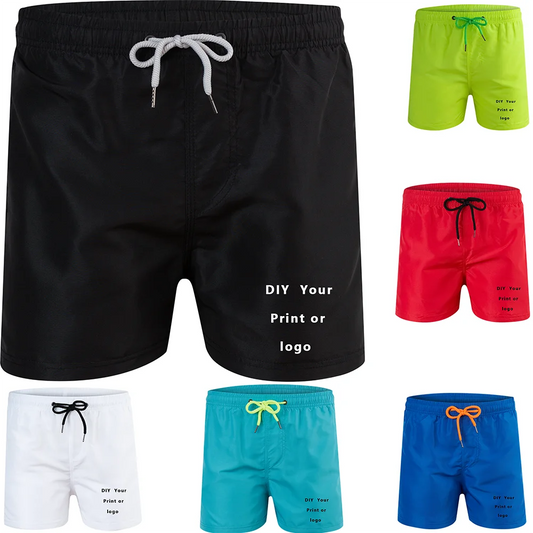 2025 Men's Low-rise Breathable Beach Shorts, Sexy Surf Trunks, Men's Casual Boxer Sweatpants, Summer Drawstring Shorts S-4XL