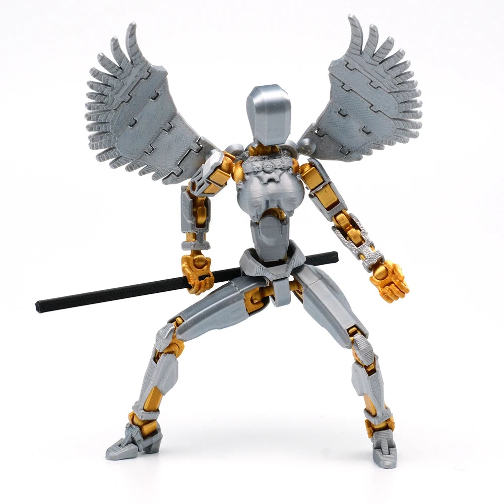 3D Printed Mannequin Dummy 13 Angel Demon Series Action Figures Toys Multi-Jointed Movable Shapeshift Robot Parent-child Games