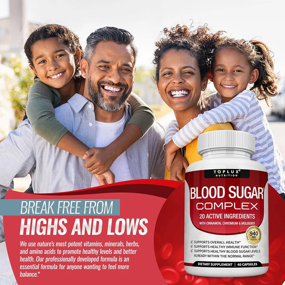 Premium Blood Sugar Complex Supplement Supports Healthy Blood Sugar Levels Already Within Normal Range 60 Blood Sugar Capsules