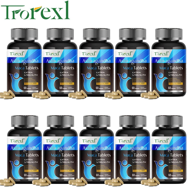Ashwagandha & Maca Root Male Enhancing Supplement,Max Strength,Boost High Stamina, Vitality for Men