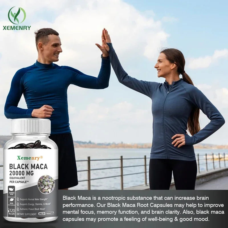 Black Maca Root - Increases Energy, Endurance and Muscle Mass, Improves Mood and Performance