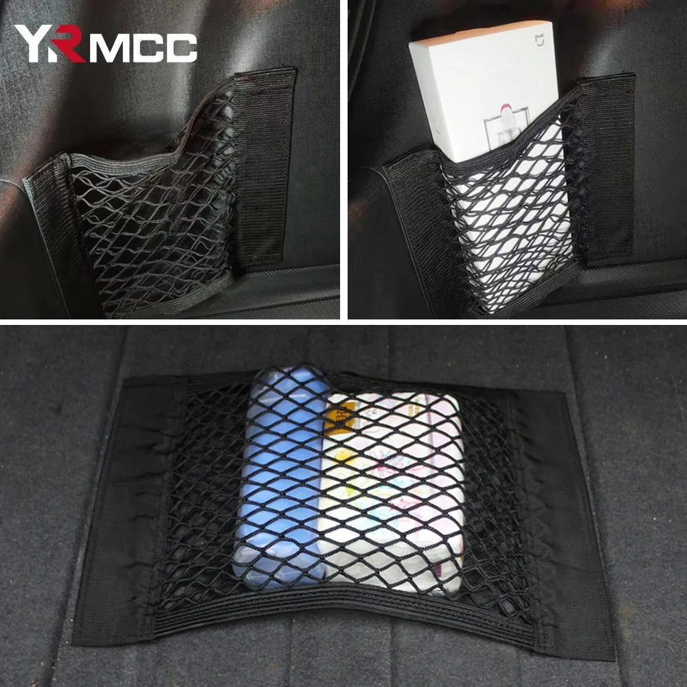 Car Trunk Bag Organizer | Mesh Net | Auto Seat Back Storage - AutoGear