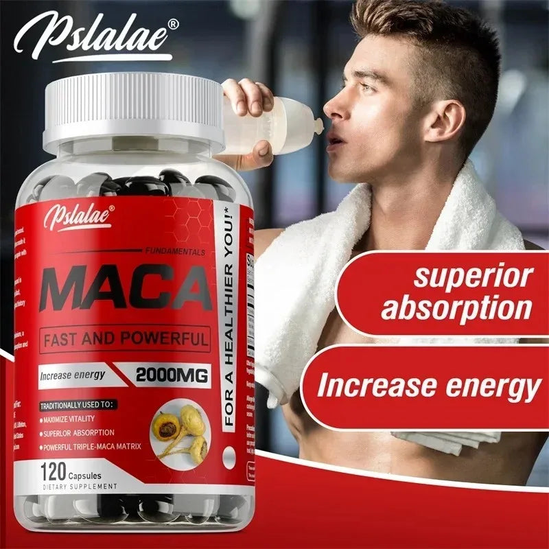Maca Root Supplement - Builds Muscle and Strength, Maximize Vitality and Performance