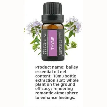 Huiles essentielles végétales 10ml en emballage individuel - thym, valériane, arbre à thé, lavande, huiles naturelles de massage et d'aromathérapie pour la relaxation