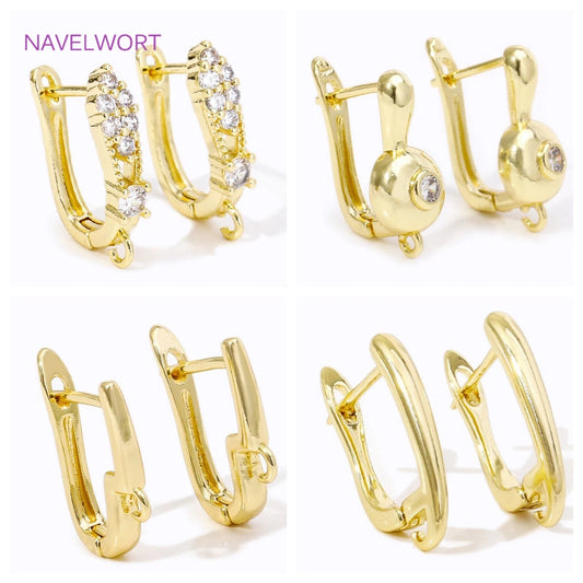 Premium 18K Gold Plated Earring Hooks - Professional DIY Jewelry Making Supplies