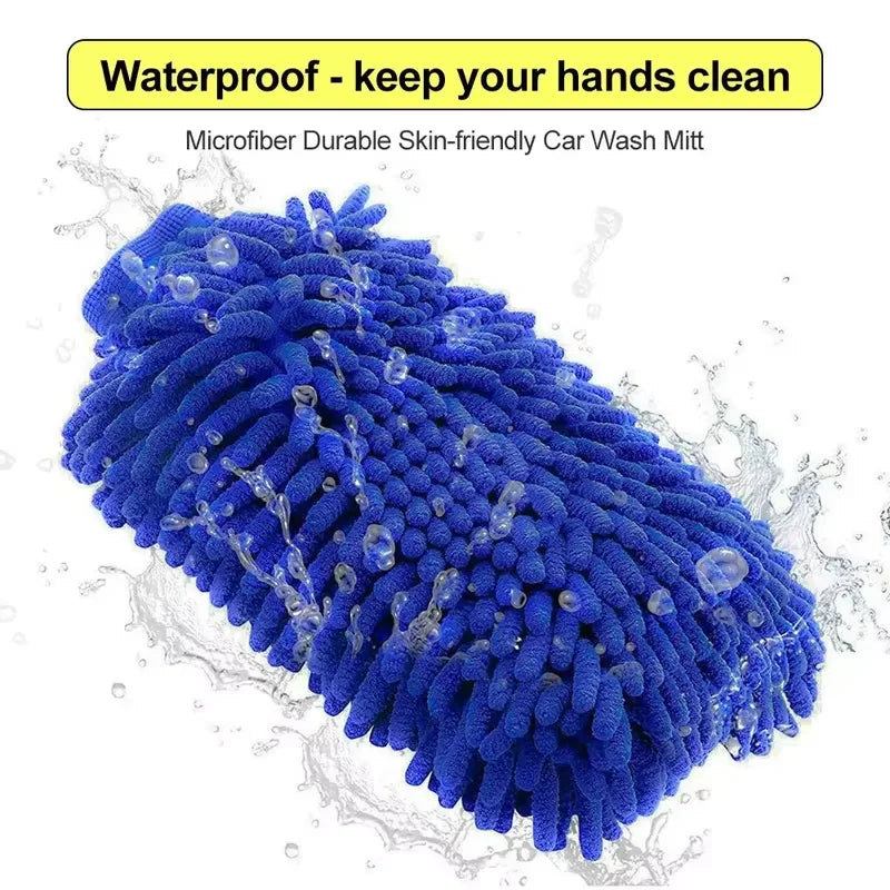 Chenille Plush Gloves for Car Cleaning - Premium Quality
