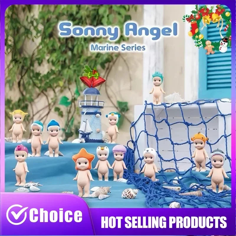 Sonny Angel Blind Box Marine Series Cute Anime Figure Dolls Collection Kawaii Decor Gift for Kids Fans Birthday Christmas Party
