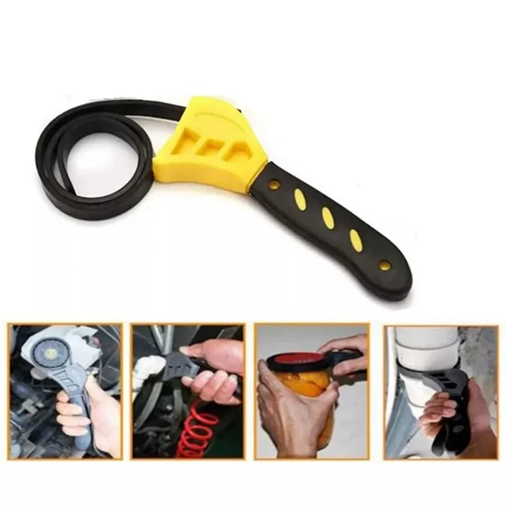 6-inch Adjustable Belt Wrench - Multi-function Bottle Opener
