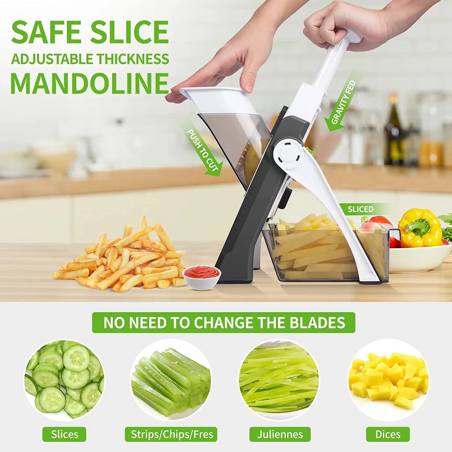 5 In 1 Safe Mandoline Slicer