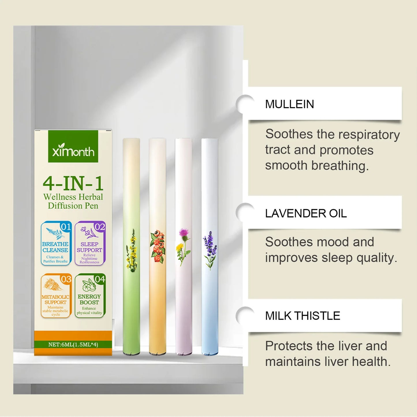 Herbals Combination Sticks Natural Aromatherapys Diffuser with Properties for Daily Use