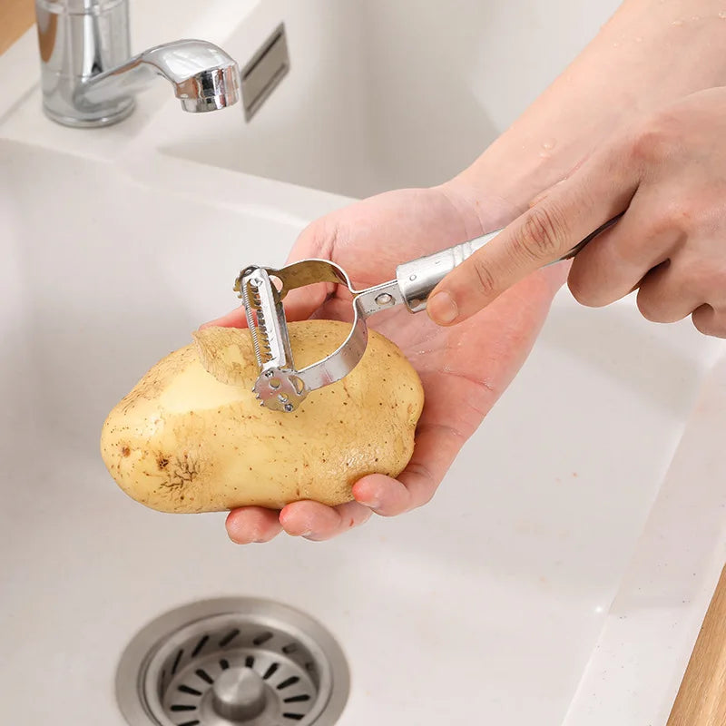 Professional Stainless Steel Julienne Peeler - Multi-Function Vegetable Grater