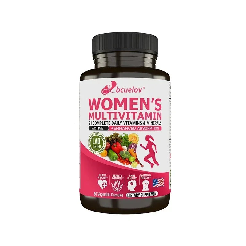 Women's Multivitamin - Overall Health and Immune Support, Bone, Heart, Muscle, Skin Health, Vitamins A, D, C, E, K, B1, B2, B12