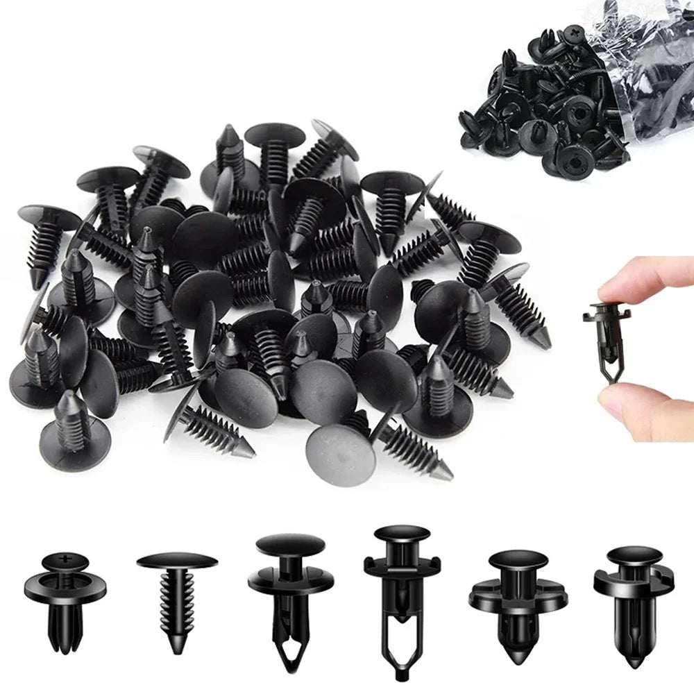 Car Retainer Clips - 190 Pcs, 6 Sizes, Auto Push Pin Rivets Clip Fasteners