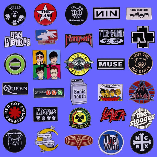 Worldwide Classic Popular Band Logo Badge Rap Rock Music Hard Enamel Pin Hoodie Backpack Decorative Accessories Choir Fan Gift