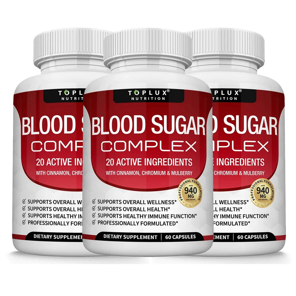 Normal Blood Sugar Support Supplement - 20 Active Ingredients Complex to Support Blood Sugar Levels Already in The Normal Range