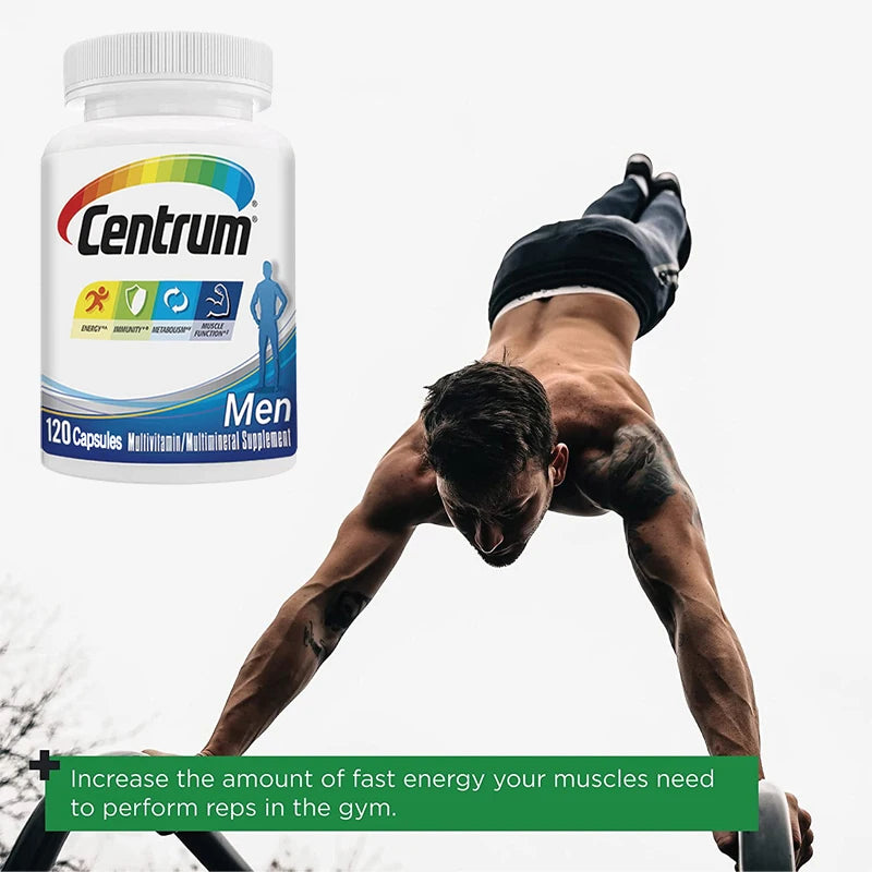 Men's multivitamin/multimineral supplement with vitamin D3, B vitamins and antioxidants to support fat metabolism