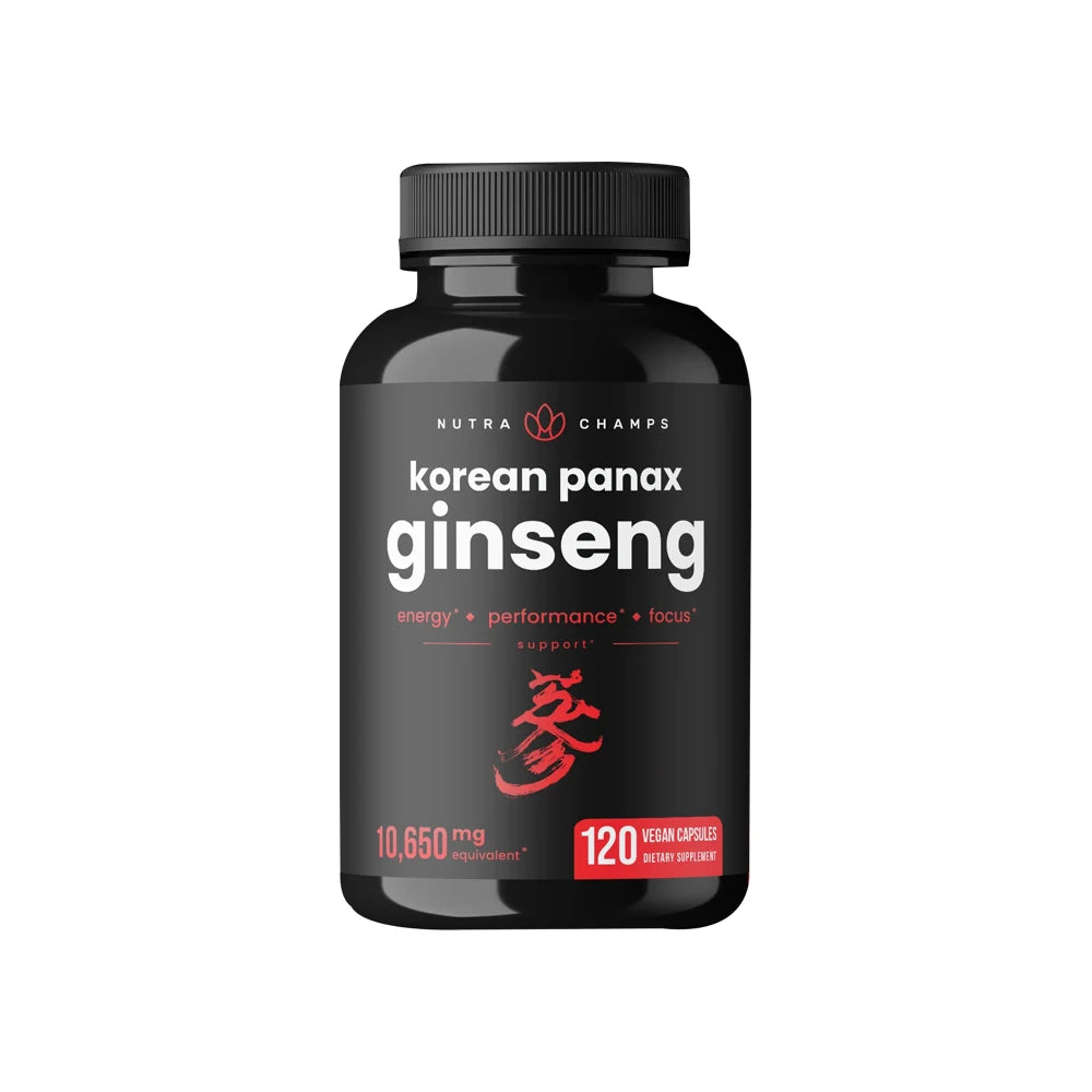 Korean Red Ginseng Capsules | Powerful Ginsenosides To Boost Energy, Focus, Stamina, Vitality, and Strengthen The Immune System