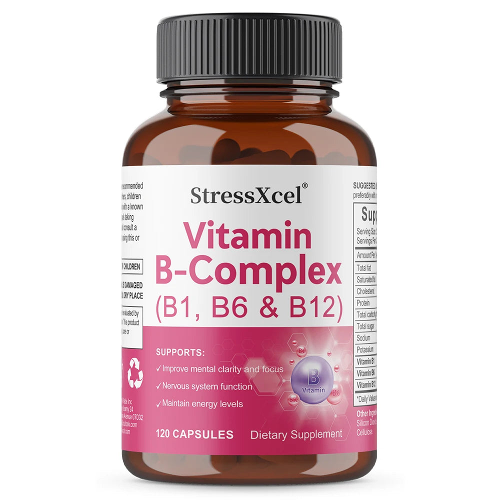 Vitamin B-Complex, B1, B6, B12, Maximum Potency, Supports Energy Metabolism, Immunity, Digestion, Brain, Nerves & Heart Health
