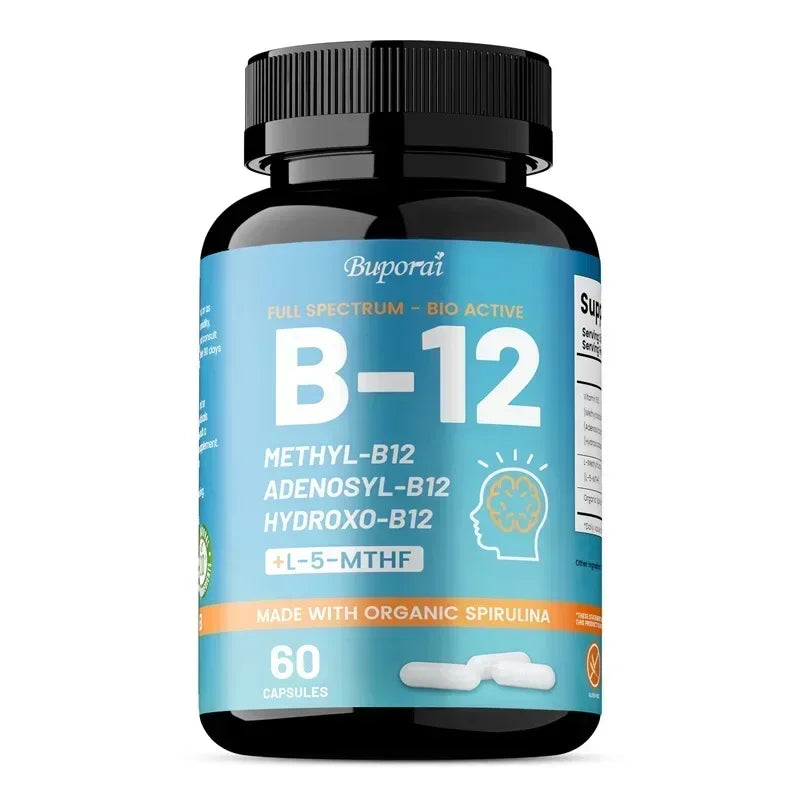 Vitamin B12 - Benefits Brain and Heart Function, Boosts Metabolism, Supports Memory and Learning, Helps Boost Natural Energy