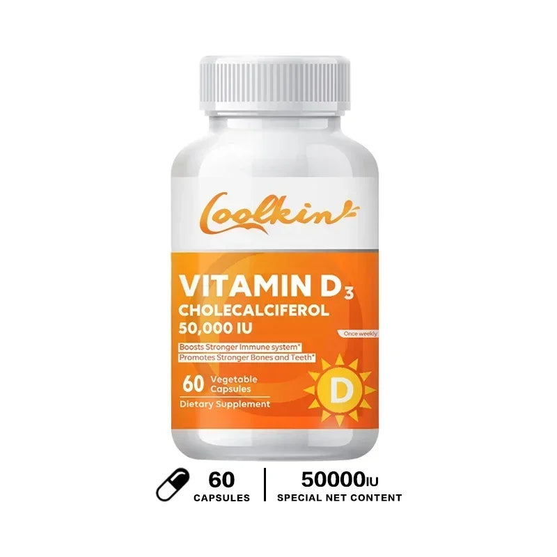 Vitamin D3 5000IU, Rich in Vitamin D for Healthy Antioxidants Supporting Immune System Function - 120 Capsules, Non-GMO