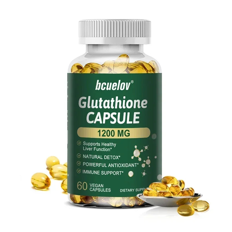 Glutathione Supplement - 1200mg, Supports Skin Health, Antioxidant Supplement, Immune Support, Non-GMO, 120 Capsules