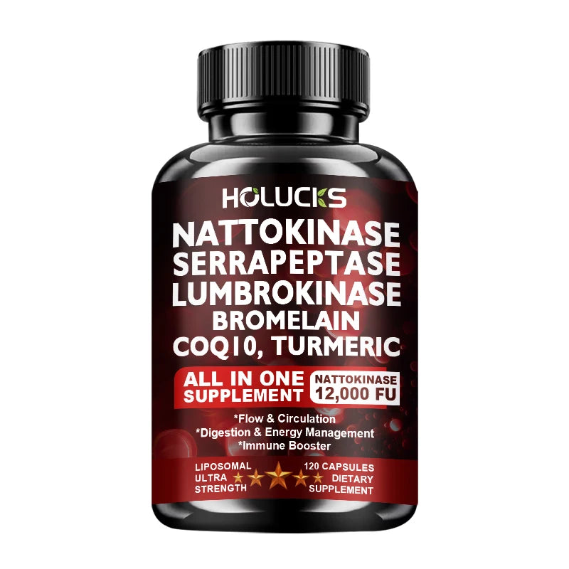 HOLUCKS Turmeric Bromelain Supplement, with Curcumin & Rutin, Improve Blood Flow, Digestion & Full-Body Comfort