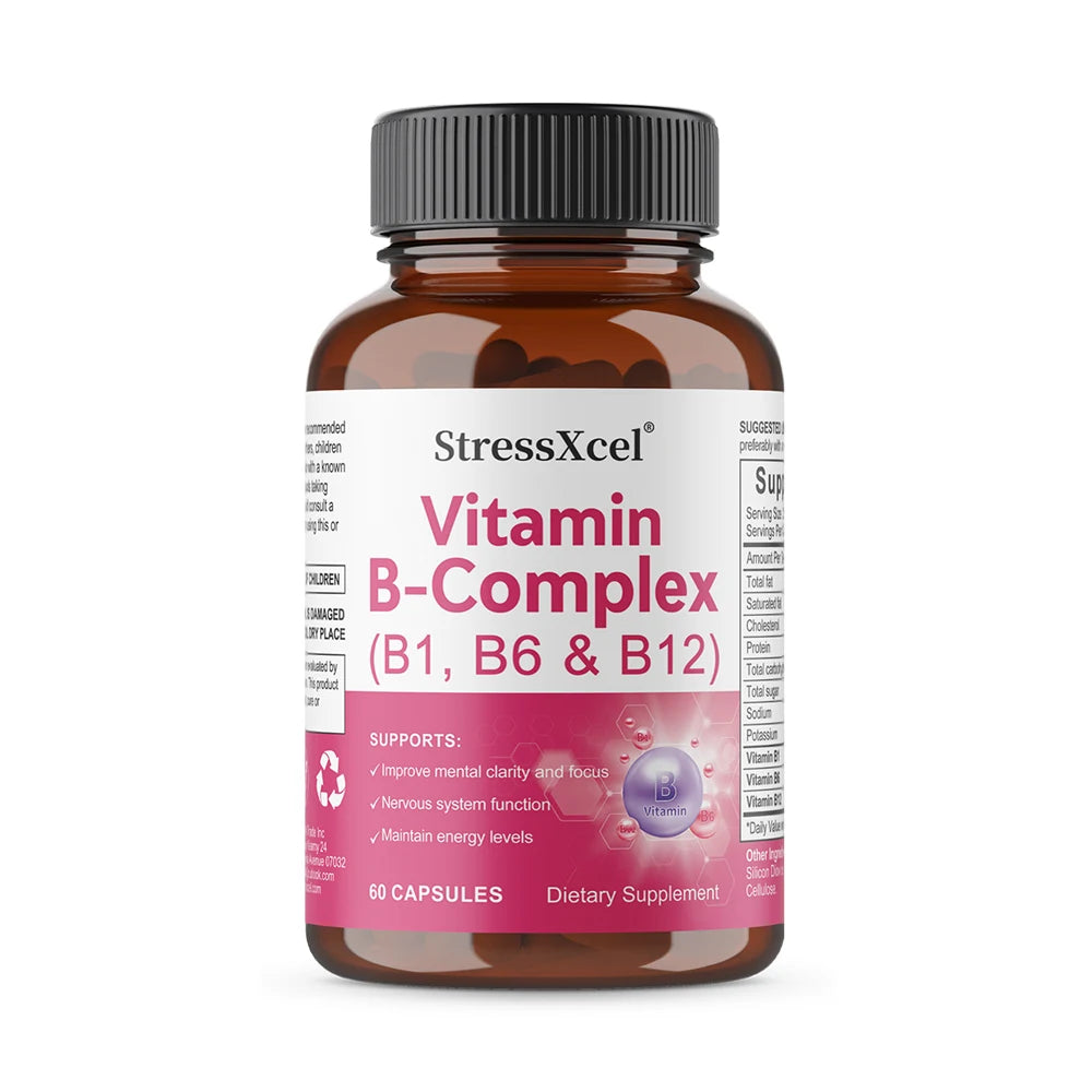 Vitamin B-Complex, B1, B6, B12, Maximum Potency, Supports Energy Metabolism, Immunity, Digestion, Brain, Nerves & Heart Health