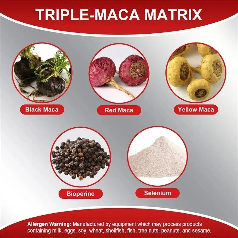 Maca Root Supplement - Builds Muscle and Strength, Maximize Vitality and Performance