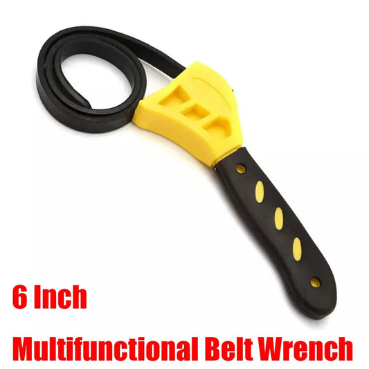 6-inch Adjustable Belt Wrench - Multi-function Bottle Opener