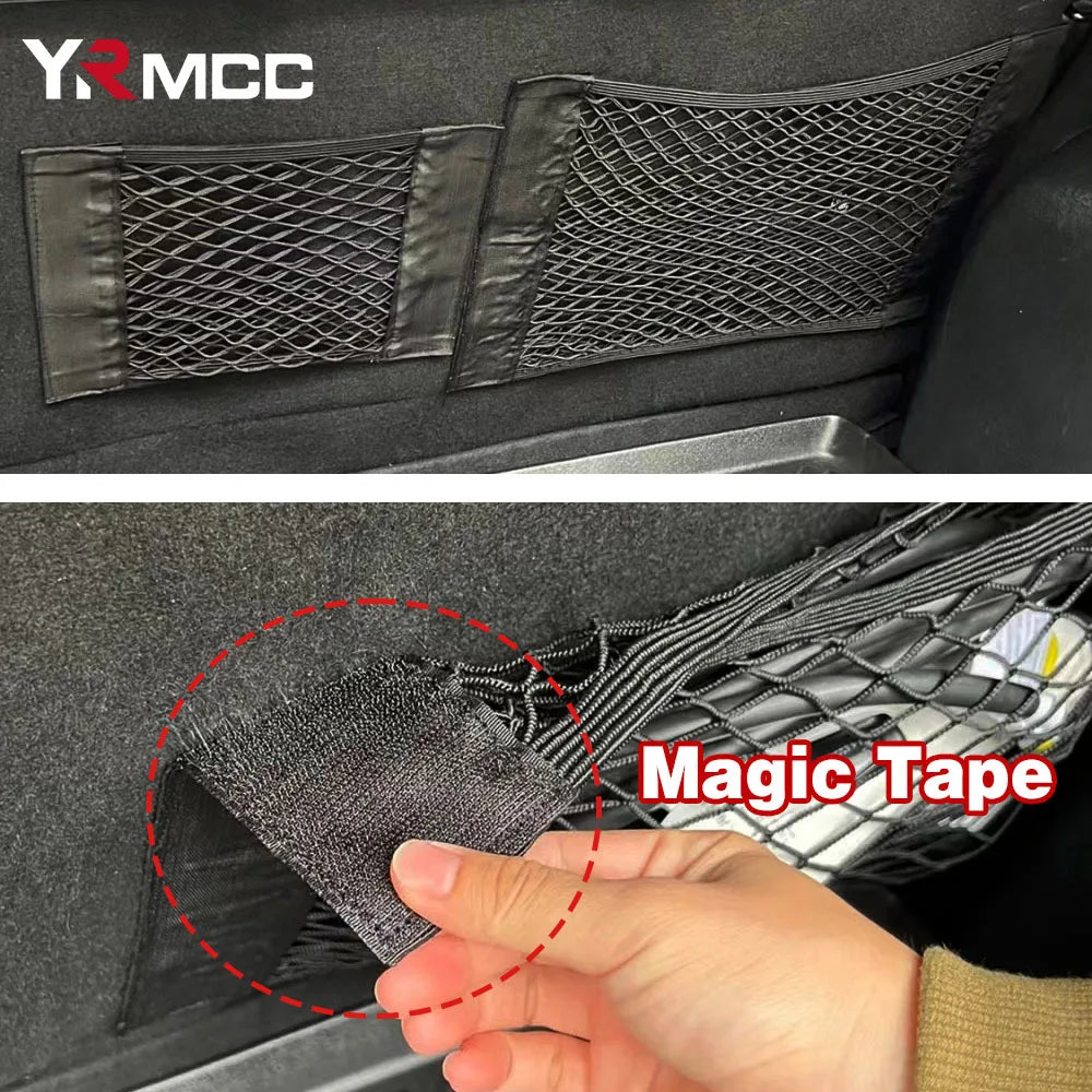 Car Trunk Bag Organizer | Mesh Net | Auto Seat Back Storage - AutoGear