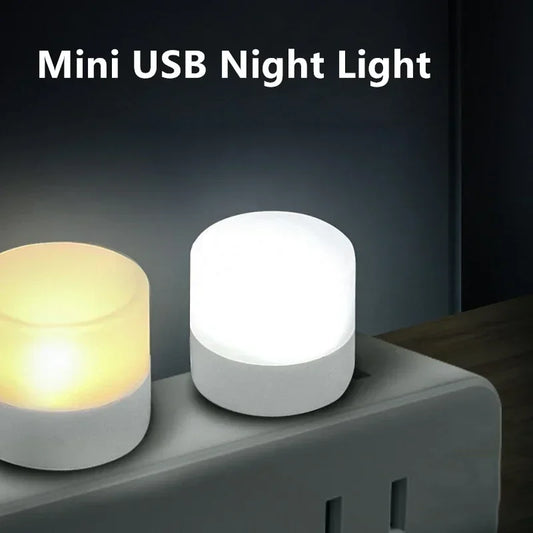 1-10Pcs Mini USB Night Light Warm White Eye Protection Book Reading Light USB Plug Computer Mobile Power Charging LED night Lamp