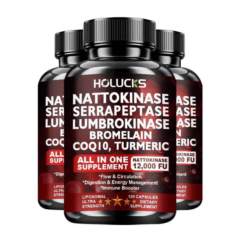 HOLUCKS Turmeric Bromelain Supplement, with Curcumin & Rutin, Improve Blood Flow, Digestion & Full-Body Comfort
