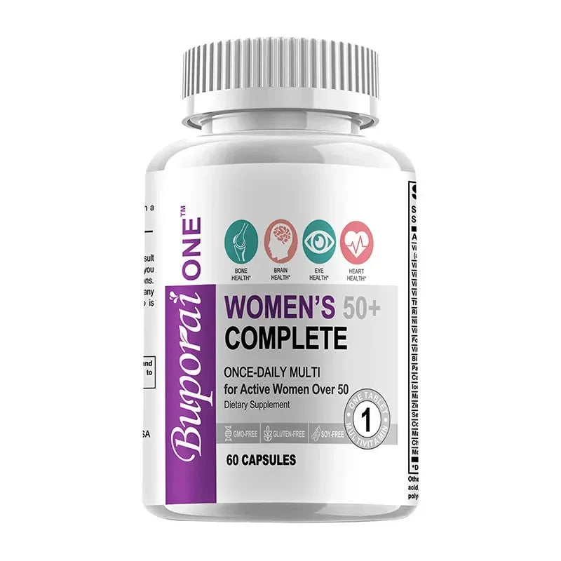 Women’s 50+ Complete Multivitamin - Supports Bone, Eye, Memory, Brain and Skin Health, Antioxidant, Promotes Metabolism