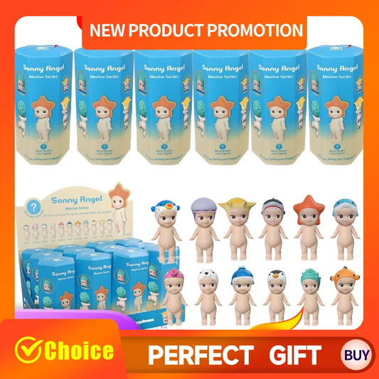 Sonny Angel Blind Box Marine Series Cute Anime Figure Dolls Collection Kawaii Decor Gift for Kids Fans Birthday Christmas Party