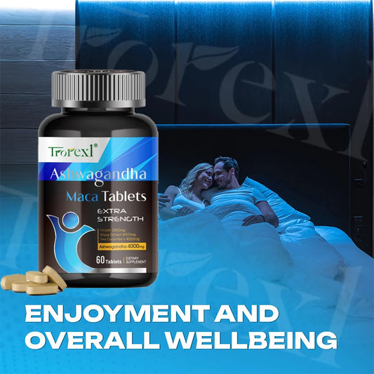 Ashwagandha & Maca Root Male Enhancing Supplement,Max Strength,Boost High Stamina, Vitality for Men