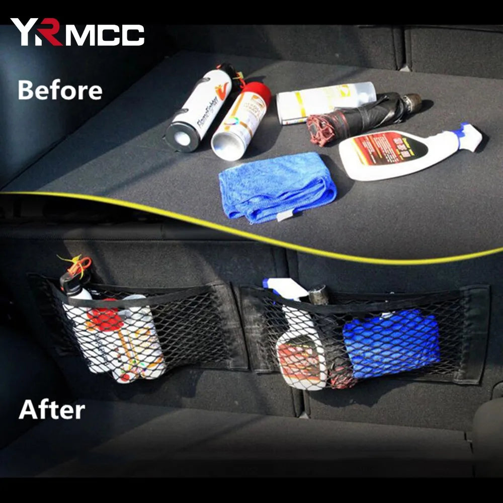 Car Trunk Bag Organizer | Mesh Net | Auto Seat Back Storage - AutoGear