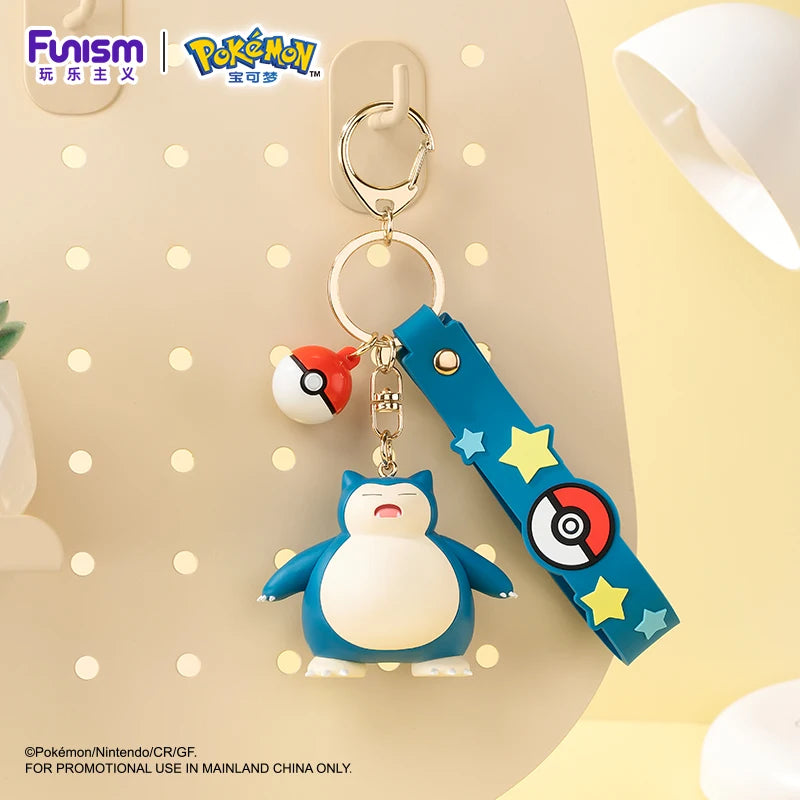 Pokemon Keychains Cubone Creative Anime Cartoon Key Chain Ornaments Dolls Snorlax Mimikyu Morpeko Kids Toys Bag Pendant Gifts