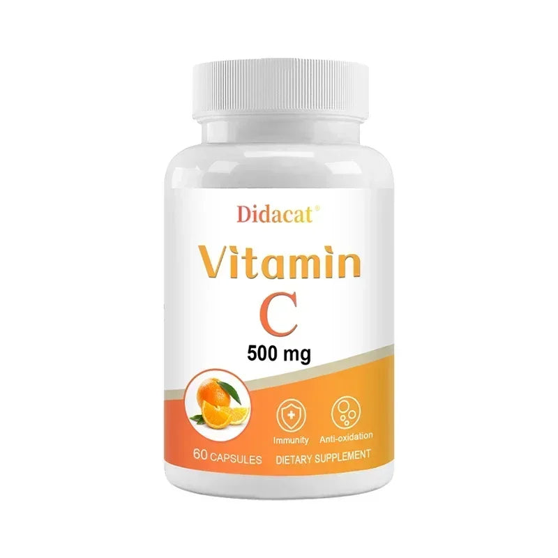 Vitamin C 500 Mg, Antioxidant & Immune Support, Overall Health, Supports Healthy Skin & Joints, Non-GMO, Vegan, Gluten Free