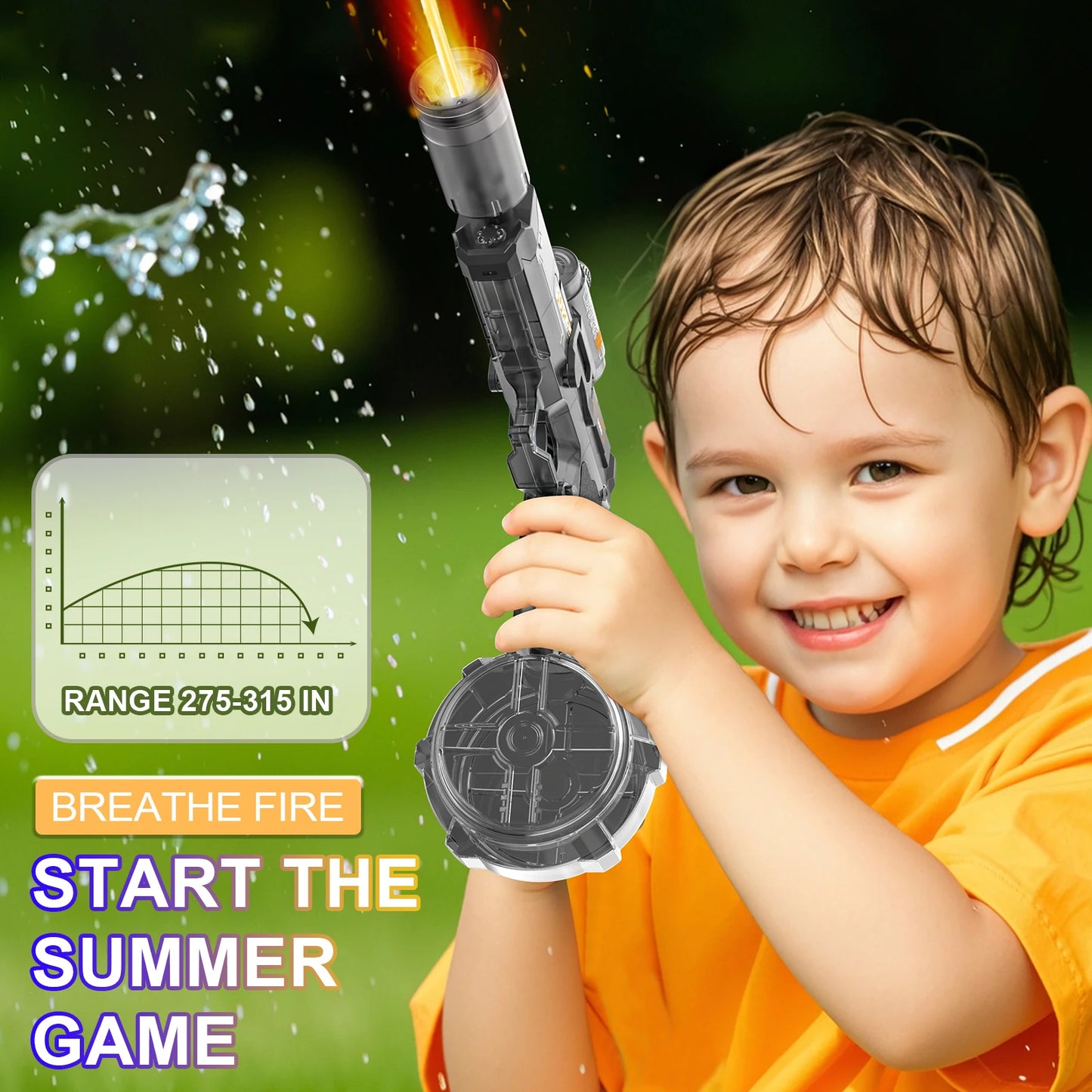 Led Electric Water Gun – Large Capacity Automatic Spray Blaster