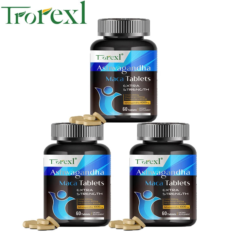 Ashwagandha & Maca Root Male Enhancing Supplement,Max Strength,Boost High Stamina, Vitality for Men