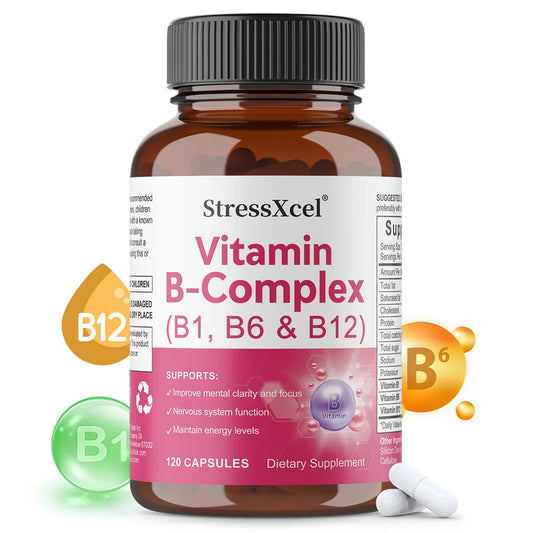 Vitamin B-Complex, B1, B6, B12, Maximum Potency, Supports Energy Metabolism, Immunity, Digestion, Brain, Nerves & Heart Health