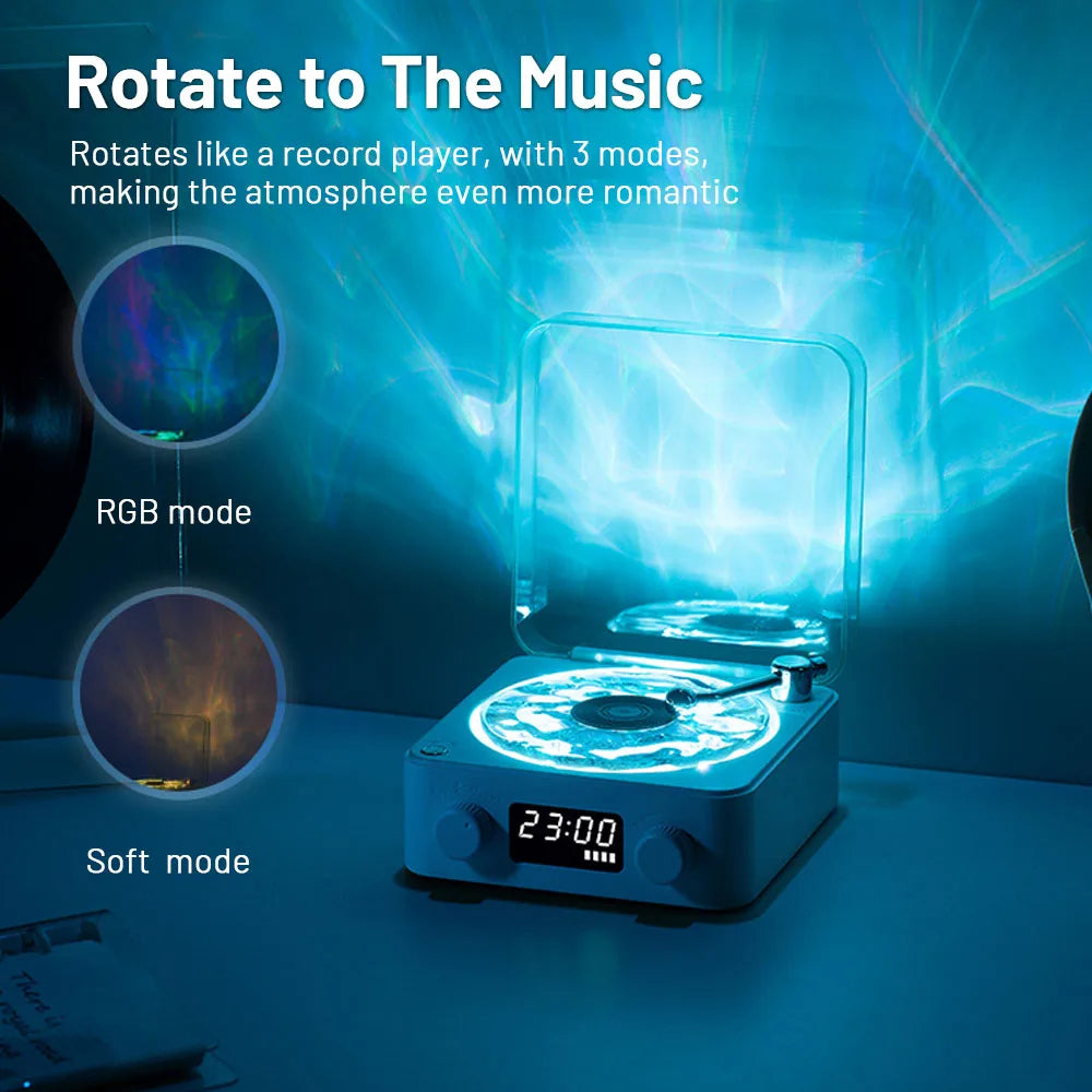 Waves Retro Bluetooth Vinyl Record Player